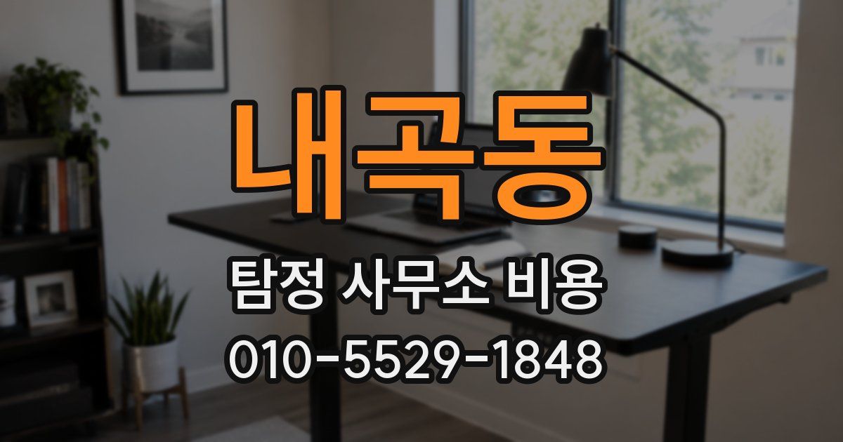 내곡동 탐정 사무소 비용