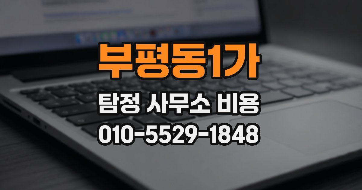 부평동1가 탐정 사무소 비용