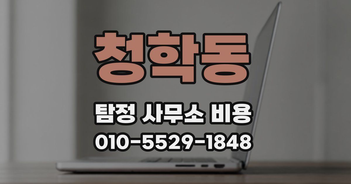 청학동 탐정 사무소 비용