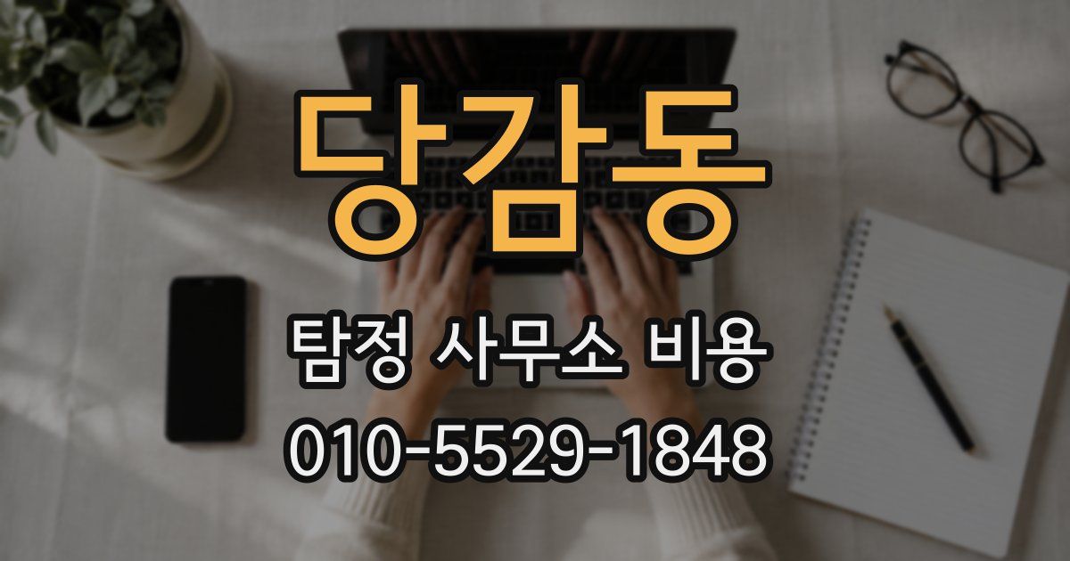 당감동 탐정 사무소 비용