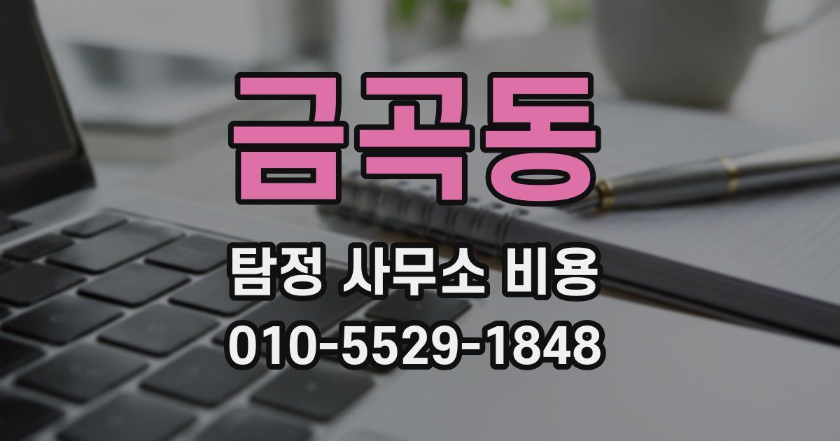 금곡동 탐정 사무소 비용
