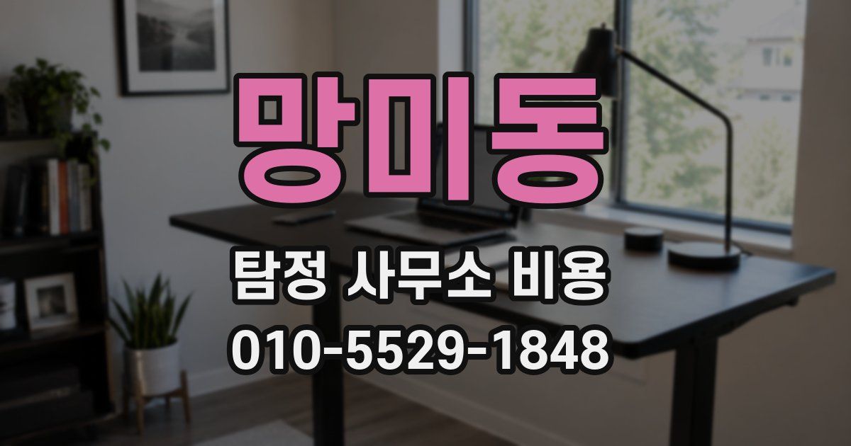 망미동 탐정 사무소 비용