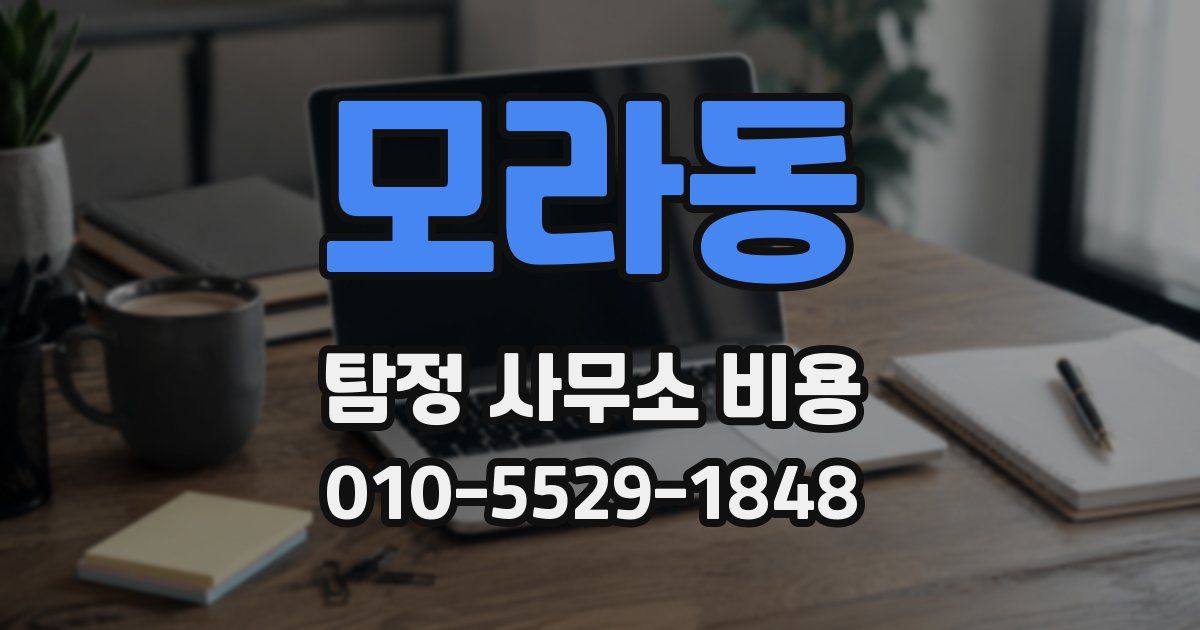 모라동 탐정 사무소 비용