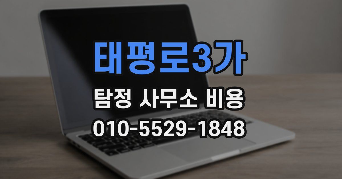 태평로3가 탐정 사무소 비용