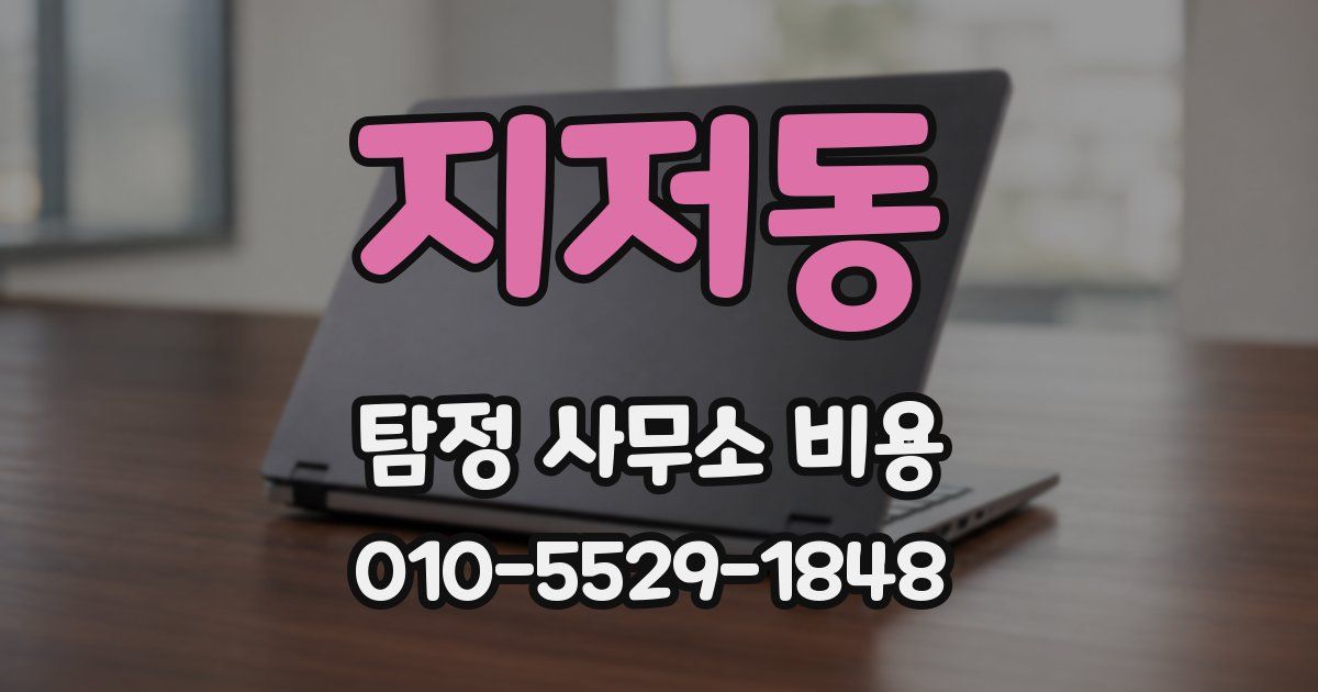 지저동 탐정 사무소 비용