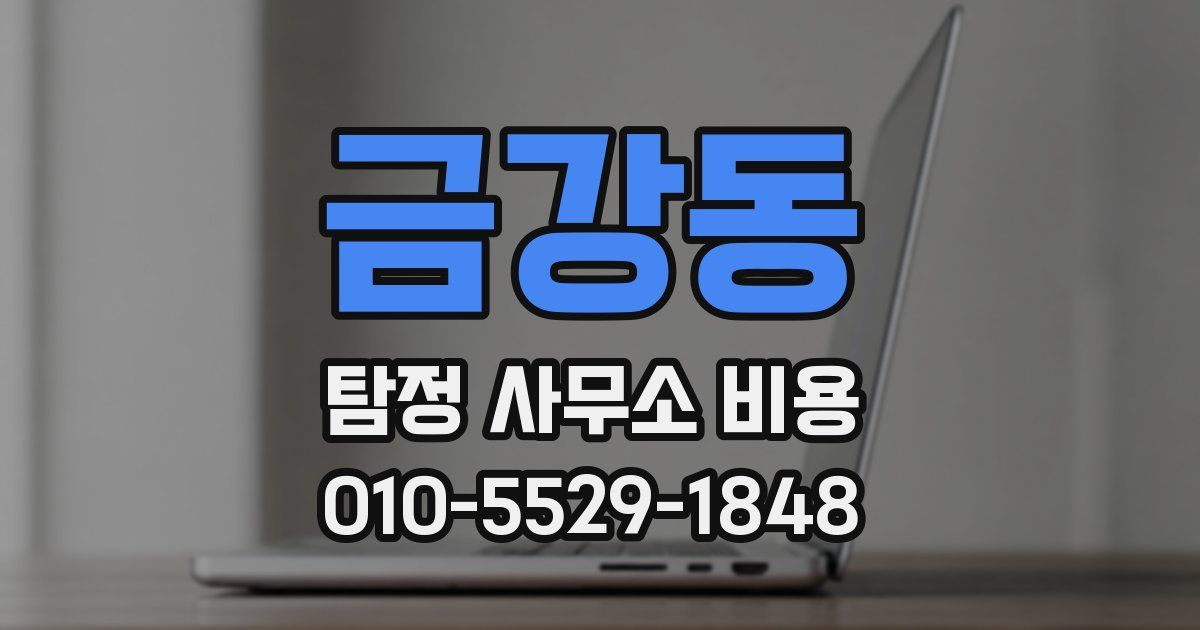 금강동 탐정 사무소 비용