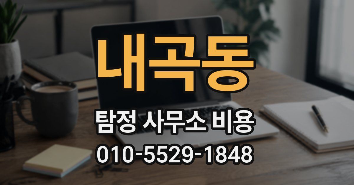 내곡동 탐정 사무소 비용