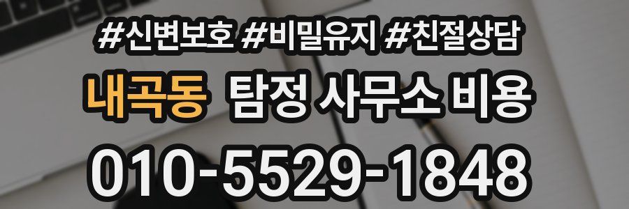 내곡동 탐정 사무소 비용