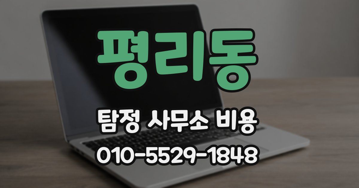 평리동 탐정 사무소 비용