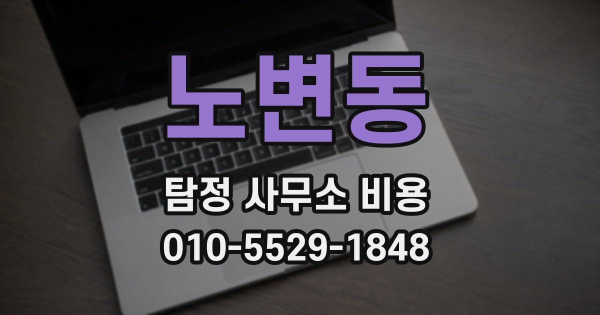 노변동 탐정 사무소 비용