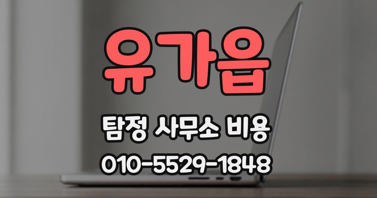 유가읍 탐정 사무소 비용