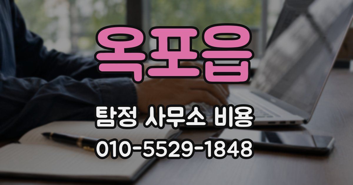 옥포읍 탐정 사무소 비용