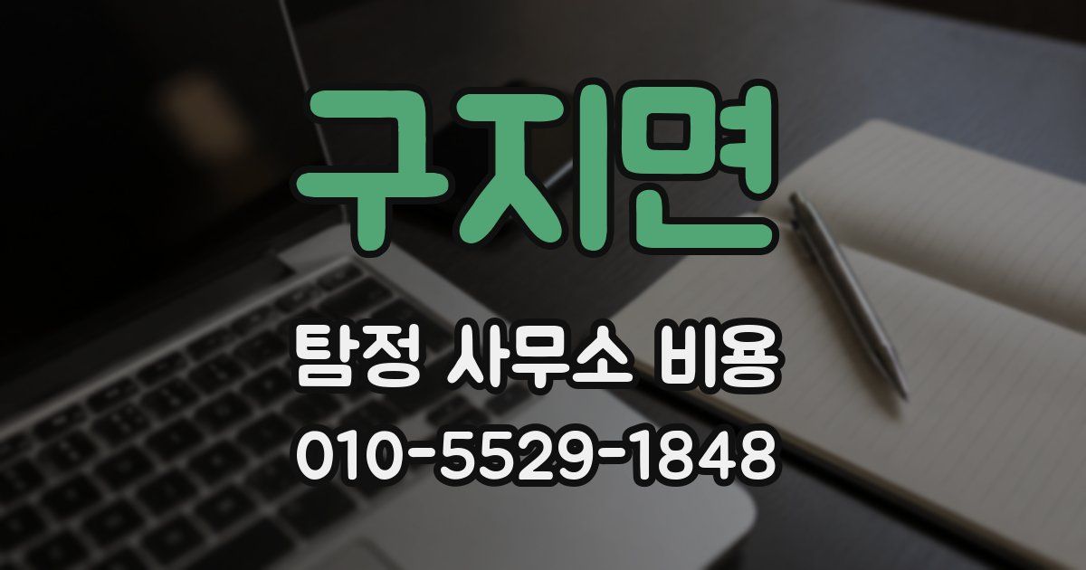 구지면 탐정 사무소 비용