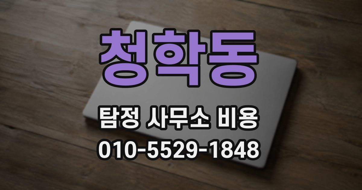 청학동 탐정 사무소 비용