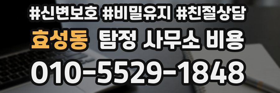 효성동 탐정 사무소 비용