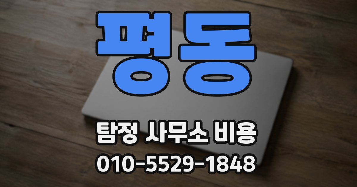 평동 탐정 사무소 비용