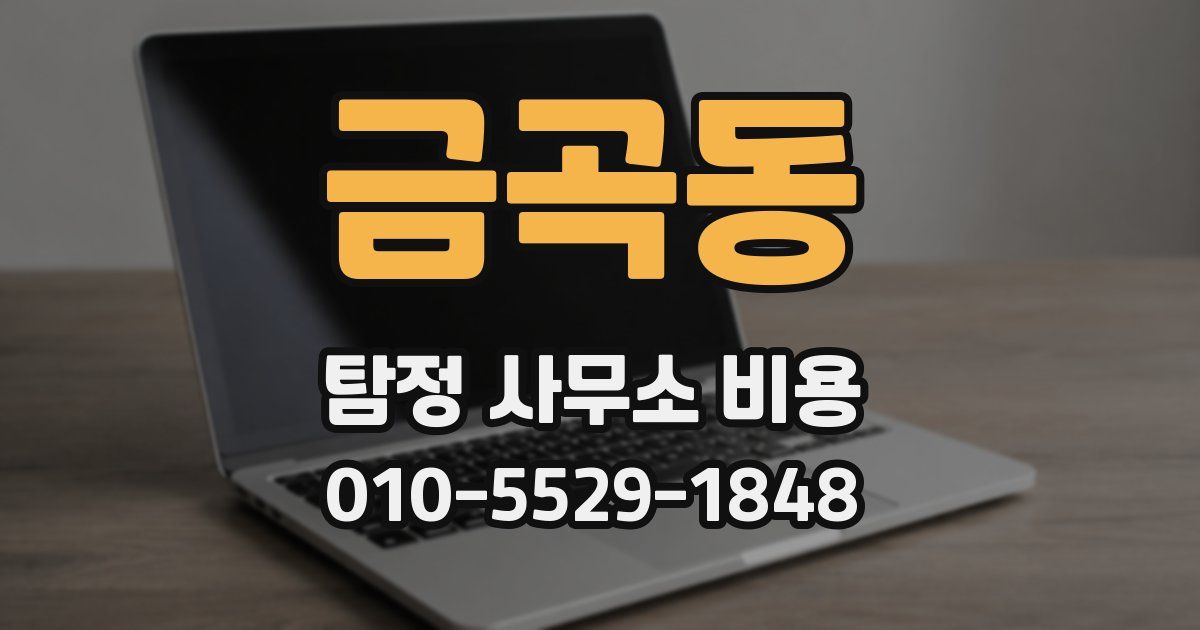 금곡동 탐정 사무소 비용