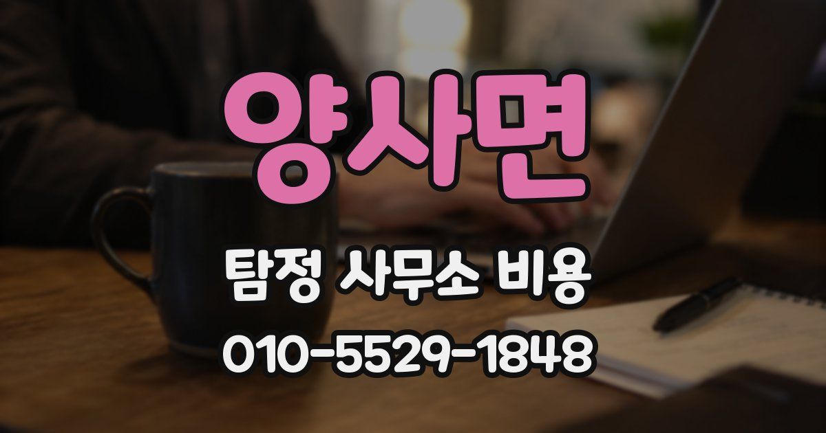 양사면 탐정 사무소 비용