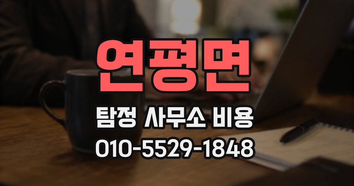 연평면 탐정 사무소 비용