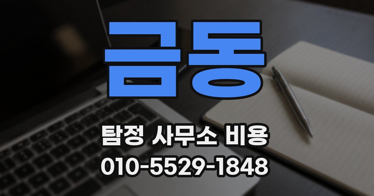 금동 탐정 사무소 비용