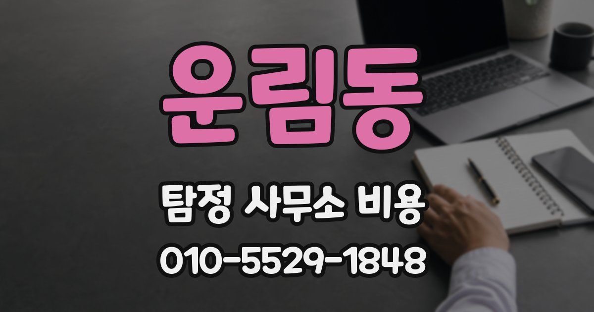 운림동 탐정 사무소 비용