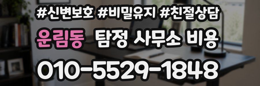 운림동 탐정 사무소 비용