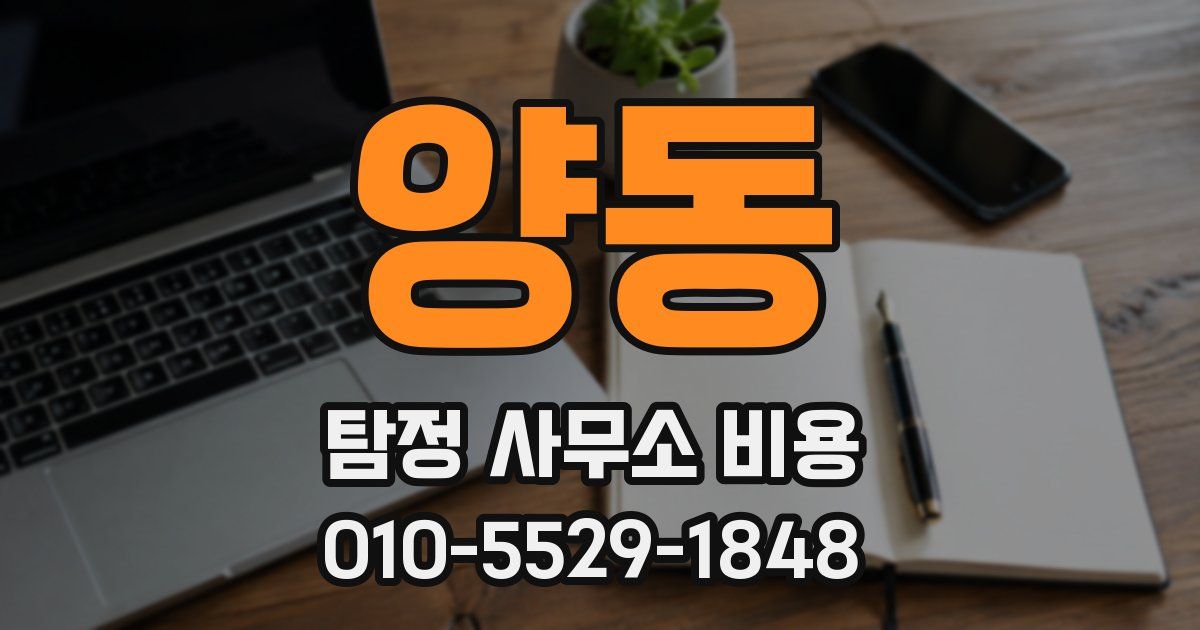 양동 탐정 사무소 비용