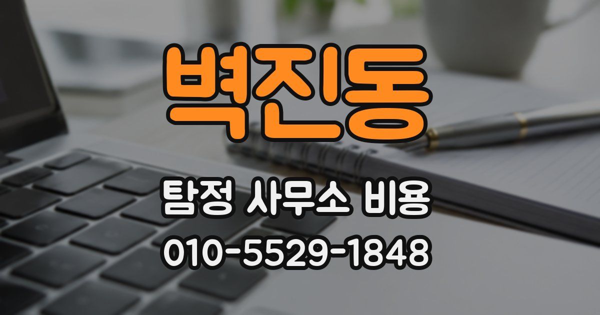 벽진동 탐정 사무소 비용