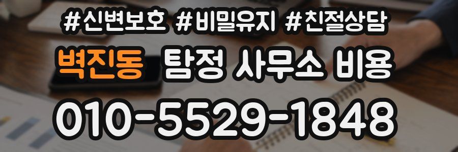 벽진동 탐정 사무소 비용