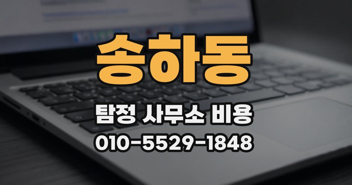 송하동 탐정 사무소 비용