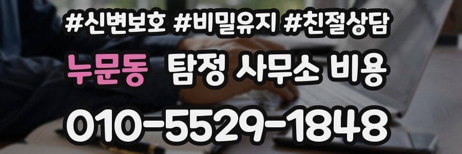 누문동 탐정 사무소 비용
