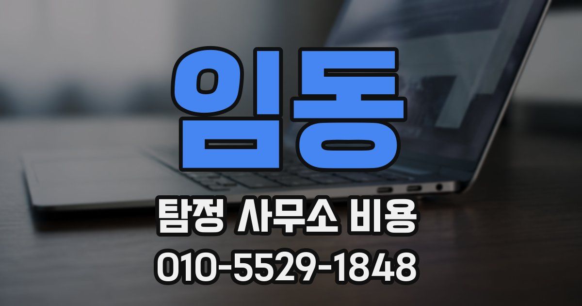 임동 탐정 사무소 비용