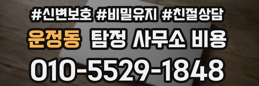 운정동 탐정 사무소 비용