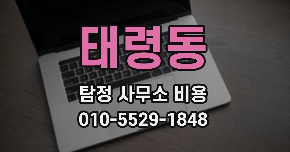 태령동 탐정 사무소 비용