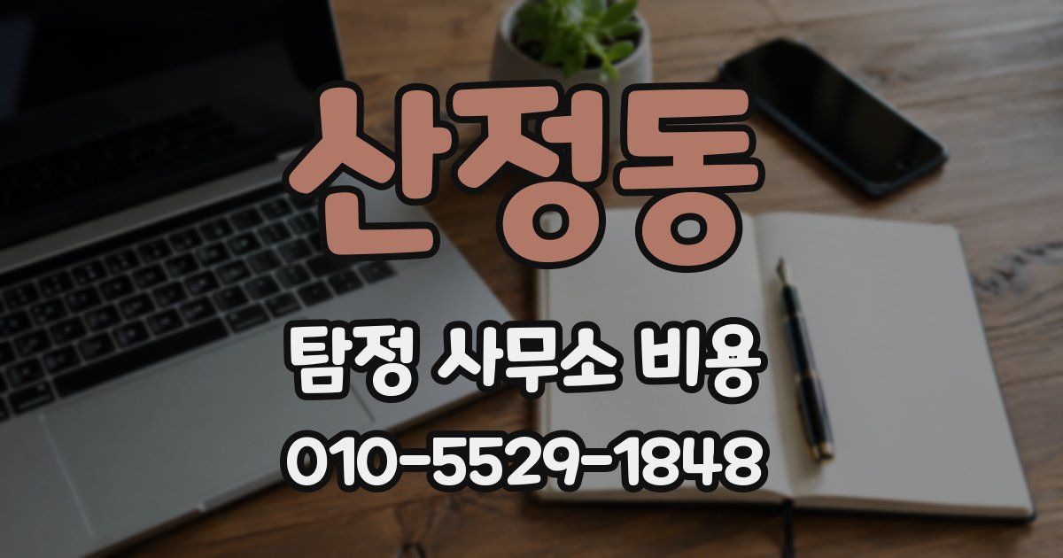 산정동 탐정 사무소 비용