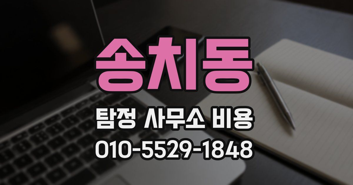 송치동 탐정 사무소 비용