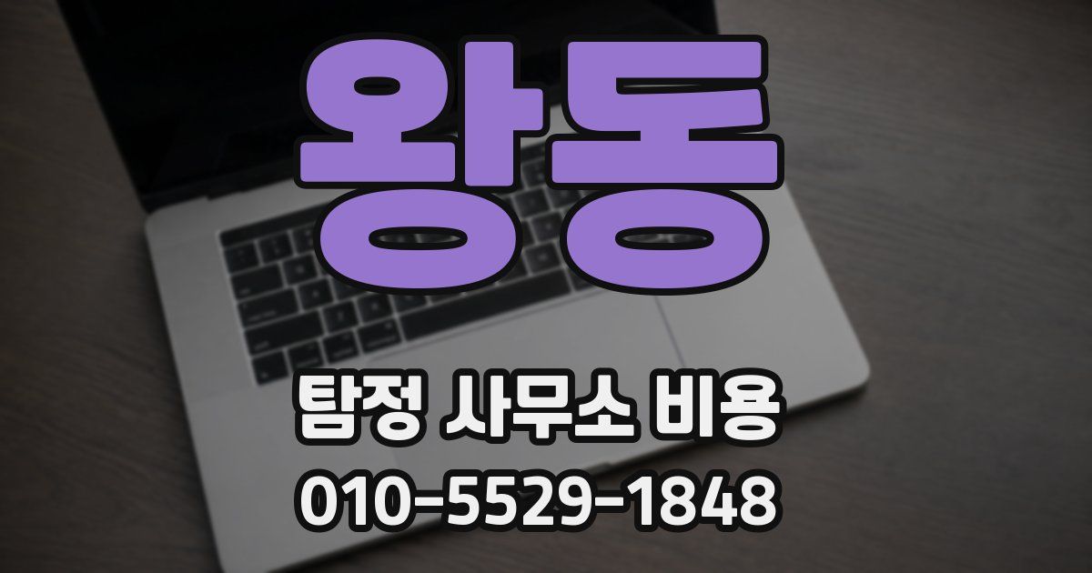 왕동 탐정 사무소 비용