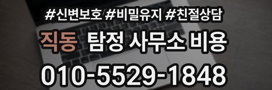직동 탐정 사무소 비용