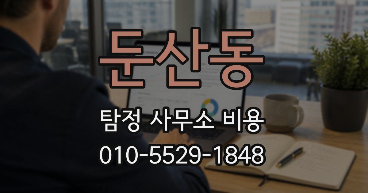 둔산동 탐정 사무소 비용