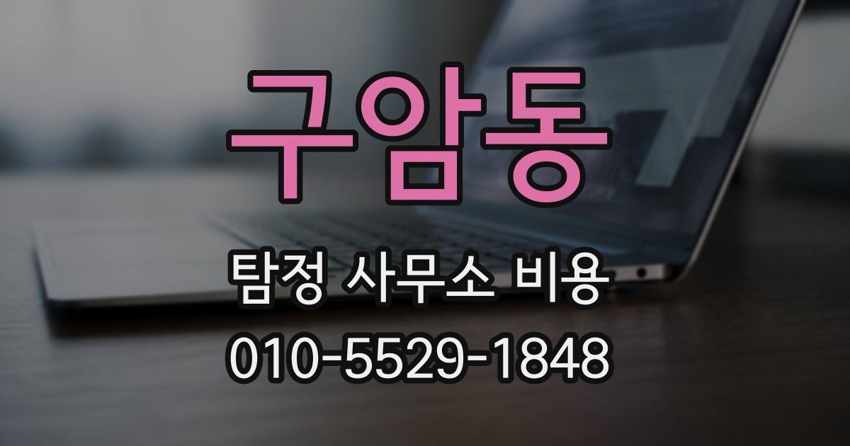 구암동 탐정 사무소 비용