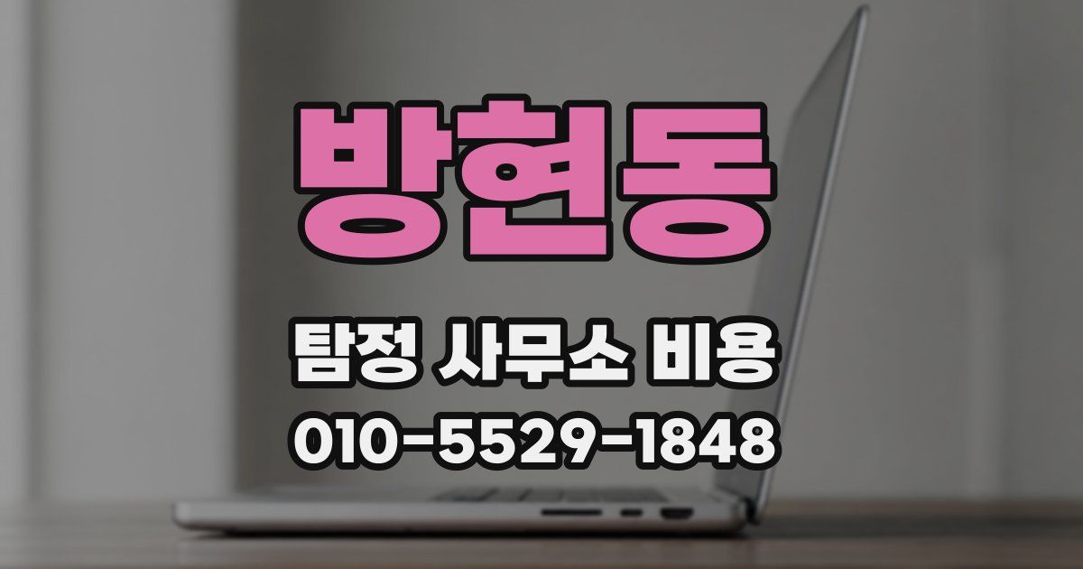방현동 탐정 사무소 비용