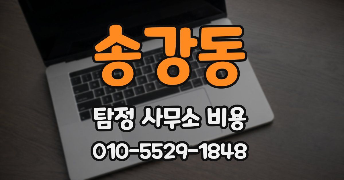 송강동 탐정 사무소 비용
