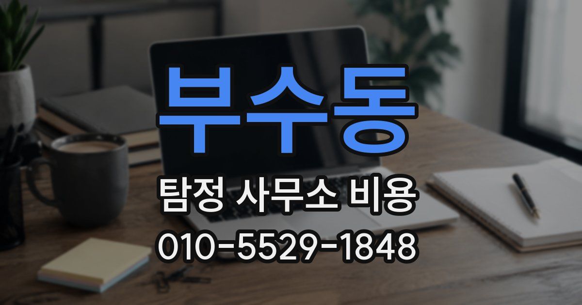 부수동 탐정 사무소 비용