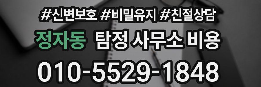 정자동 탐정 사무소 비용