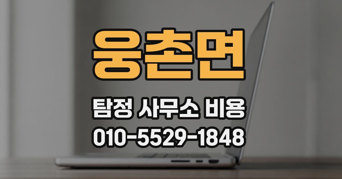 웅촌면 탐정 사무소 비용