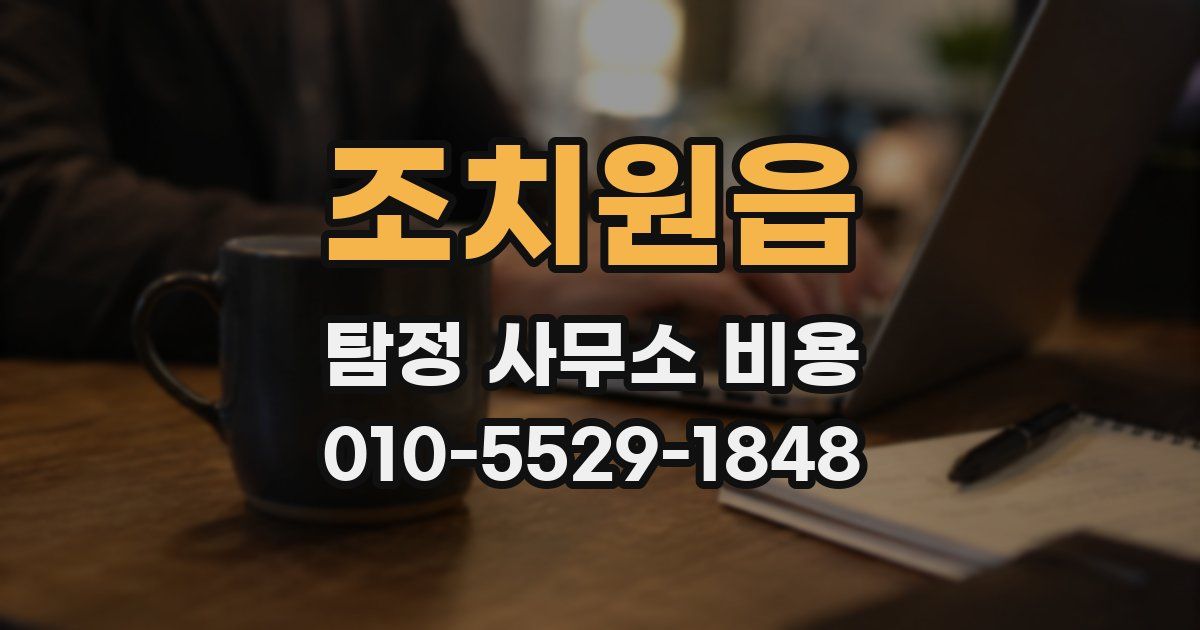 조치원읍 탐정 사무소 비용