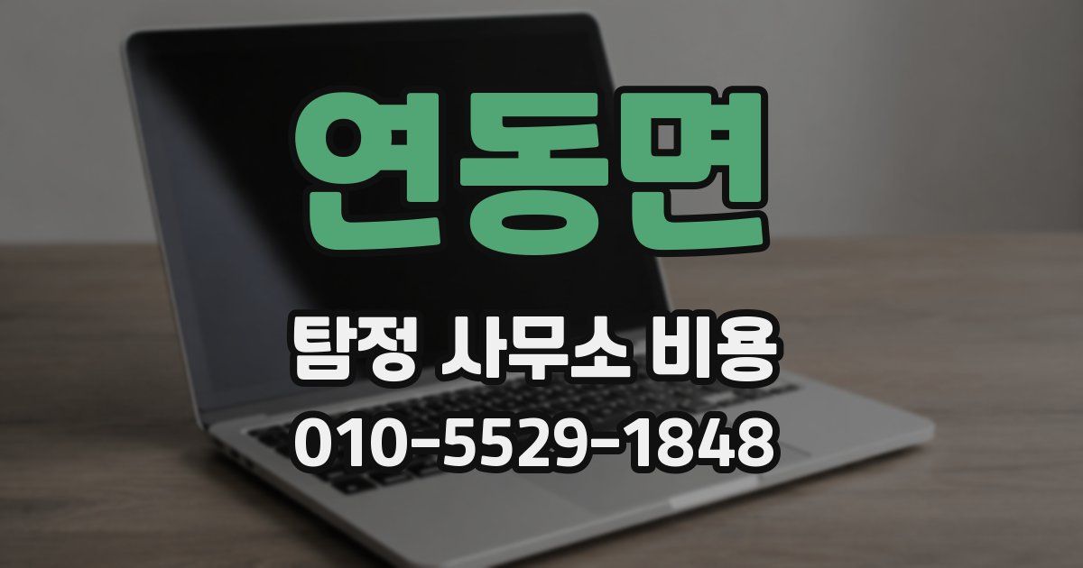 연동면 탐정 사무소 비용