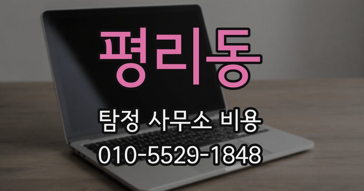 평리동 탐정 사무소 비용