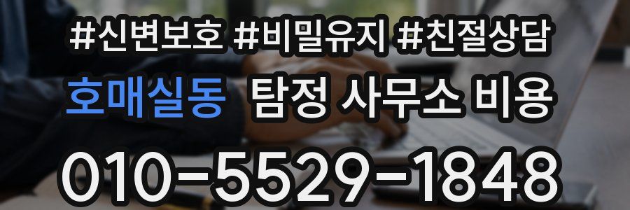 호매실동 탐정 사무소 비용
