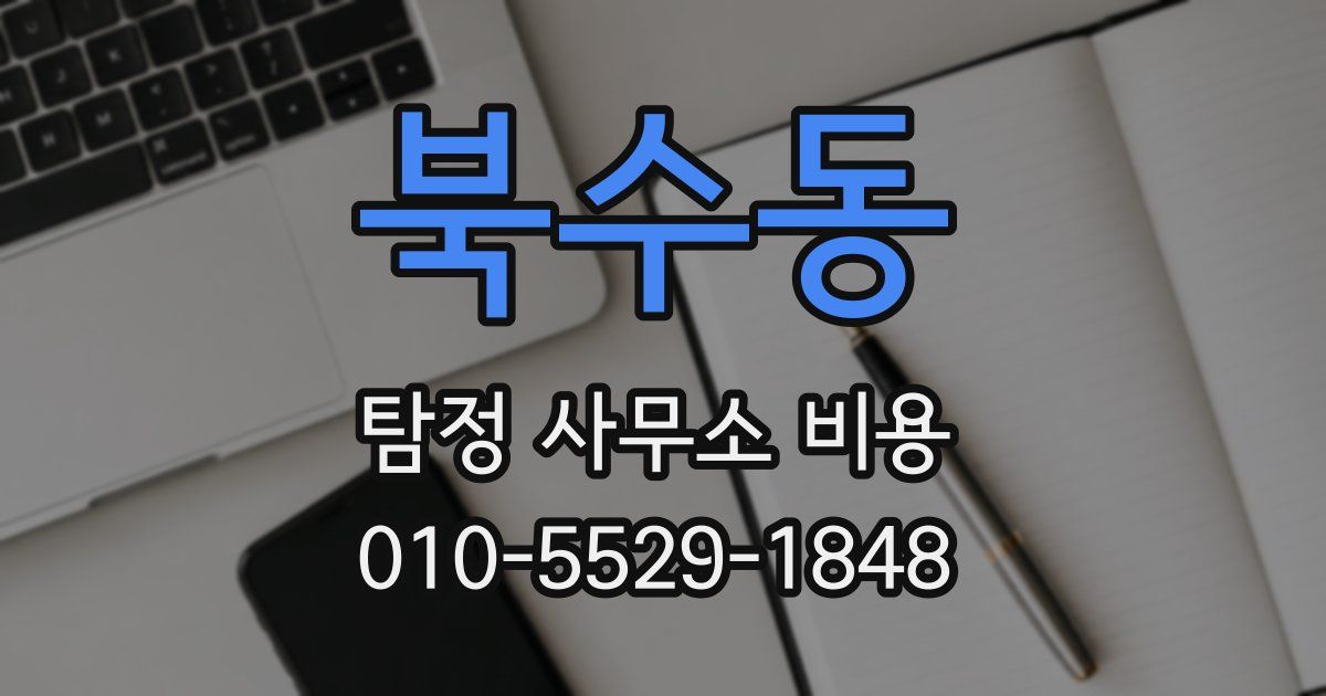 북수동 탐정 사무소 비용